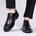 Euro Step Brogue Genuine Breathable British Style Extra Large Business Casual Formal Leather Men's Groom Wedding Shoes_vogvips.com