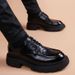 ShoeVault Cross-Border Leather Men 2024 New Light Thick Bottom Derby Shoes British Business Formal Casual_vogvips.com