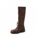 26ss Lace-up New Metal Buckle British Style Amiu High Tube Riding Brown Long Boots For Women_vogvips.com