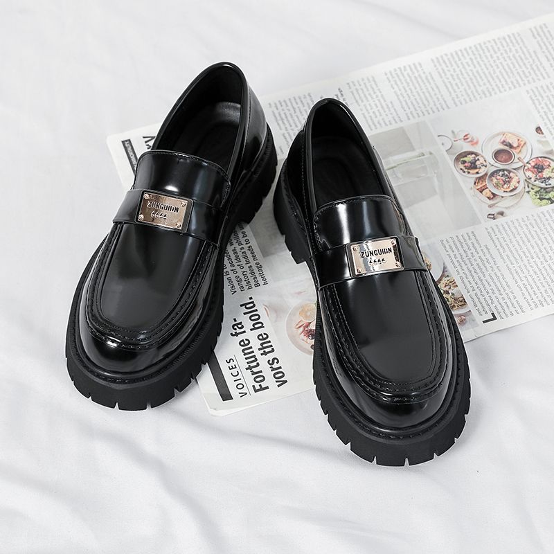 Yipin Product Number 695 New Thick Sole Leather For Youth Lefu Fashion Men's Shoes_vogvips.com