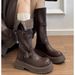 British Style Thick-Soled Height-Increasing Slimming Over-the-Knee Long Autumn Winter New Two-Way Wear Turn-Down Collar_vogvips.com