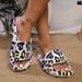 Summer Hot-selling Women's Shoes Sexy Leopard Print Slippers Outdoor Vacation Beach Walk Home Bathing Pink And White Sanders_vogvips.com