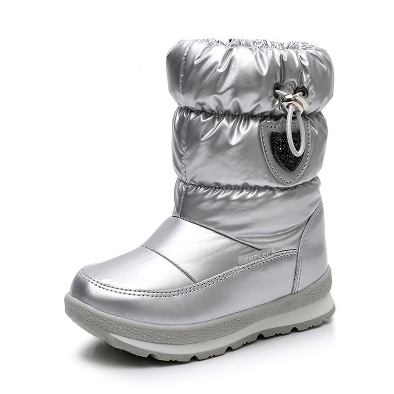 Snow Boots Men's And Women's Winter Medium Tube Wool Thickened Warm Large Size Cotton Shoes Winter Boots Waterproof_vogvips.com