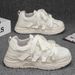 Autumn New Breathable Mesh Sports Men's Korean Version Versatile White Thick Soled Dad Trendy Shoes_vogvips.com