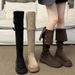 Autumn Winter New Long Tube Turned-up Slim 2025 Fashion Western Women's Petite Over-the-Knee Riding Boots_vogvips.com