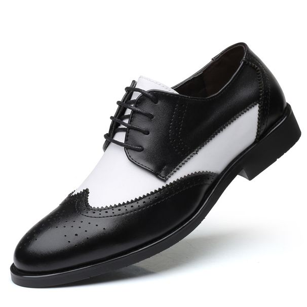 Men’s Shoes casual leather shoes round toe men's dress single shoes_vogvips.com