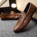 Men’s Shoes Summer New Soft Sole Breathable Men's Casual Leather Shoes Toad Shoes Driving Shoes_vogvips.com