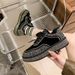 Women's Rhinestone Fashion Sneakers - Chunky Sole Lace-Up Casual Shoes For All Seasons_vogvips.com