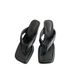 2025 Spring New Square Toe Post For Women, Outdoor Niche Style, Slip-On High Heel Thong Sandals_vogvips.com