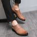 Euro Step 2025 Brogue Leather Trendy Business Hair Stylist Slip-On Korean Versatile British Style Casual Men's Shoes_vogvips.com
