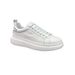 High End Genuine Leather White Lightweight Breathable Men's Shoes, Trendy And Versatile Sports Thick Soled Board Shoes_vogvips.com