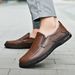 Live Broadcast Bull Leather Spring And Summer Casual Men's Shoes, Men's Loafers, Trendy Slip-On Shoes, Comfortable Genui_vogvips.com
