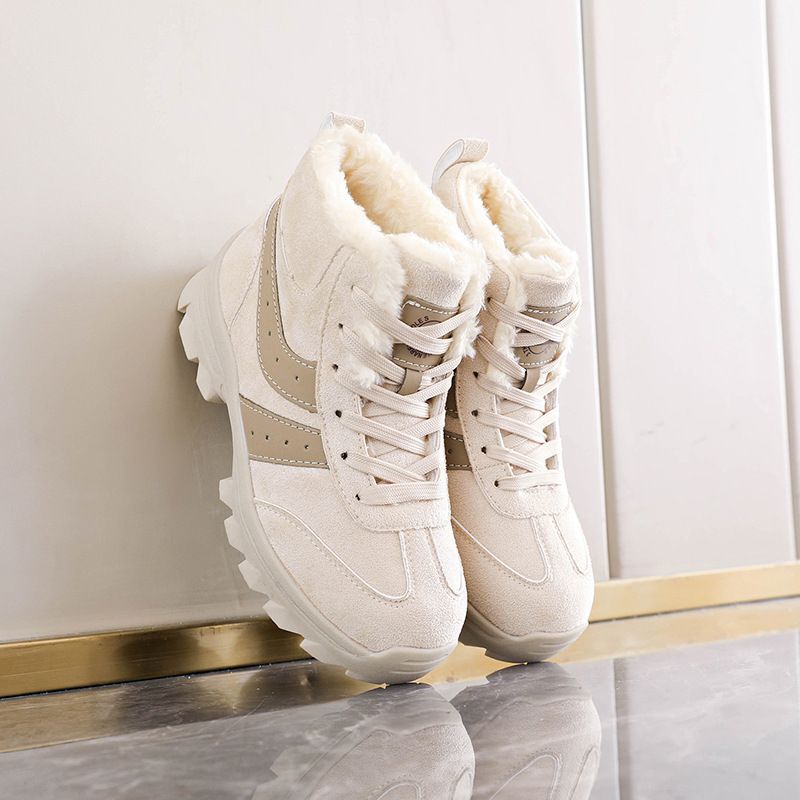 Niche Thick-Soled German Training Shoes For Women 2025 Autumn Winter New Fleece-Lined Casual Lightweight Snow Boots_vogvips.com