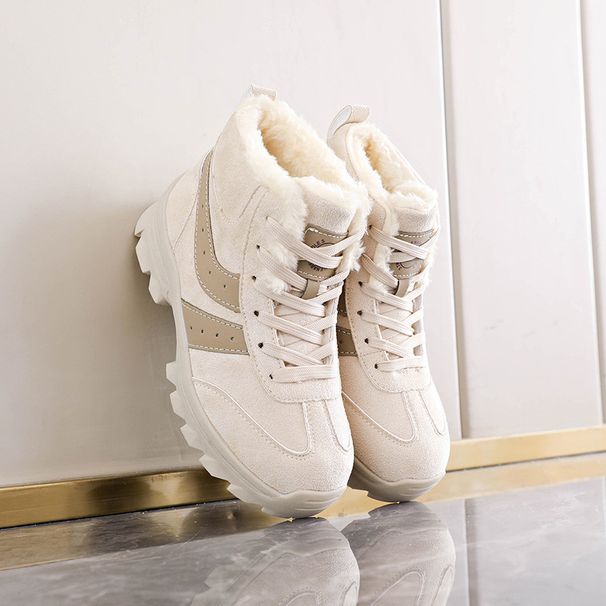 Niche Thick-Soled German Training Shoes For Women 2025 Autumn Winter New Fleece-Lined Casual Lightweight Snow Boots_vogvips.com