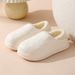 Waterproof Home Bear Cotton Shoes For Women, Autumn And Winter Warm Couple Thick Sole Closed Heel Outdoor Fleece Lined_vogvips.com