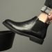 Martin Boots Men's High-top Velvet Warm Medium-top Chelsea Boots Business Dress Leather Shoes Men's Leather_vogvips.com