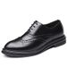 Men's Classic Brogue Derby Shoes - Round Toe Formal Dress Shoes With Lace-Up Design, Comfortable Rubber Sole, Fashionable Business Casual Shoes_vogvips.com