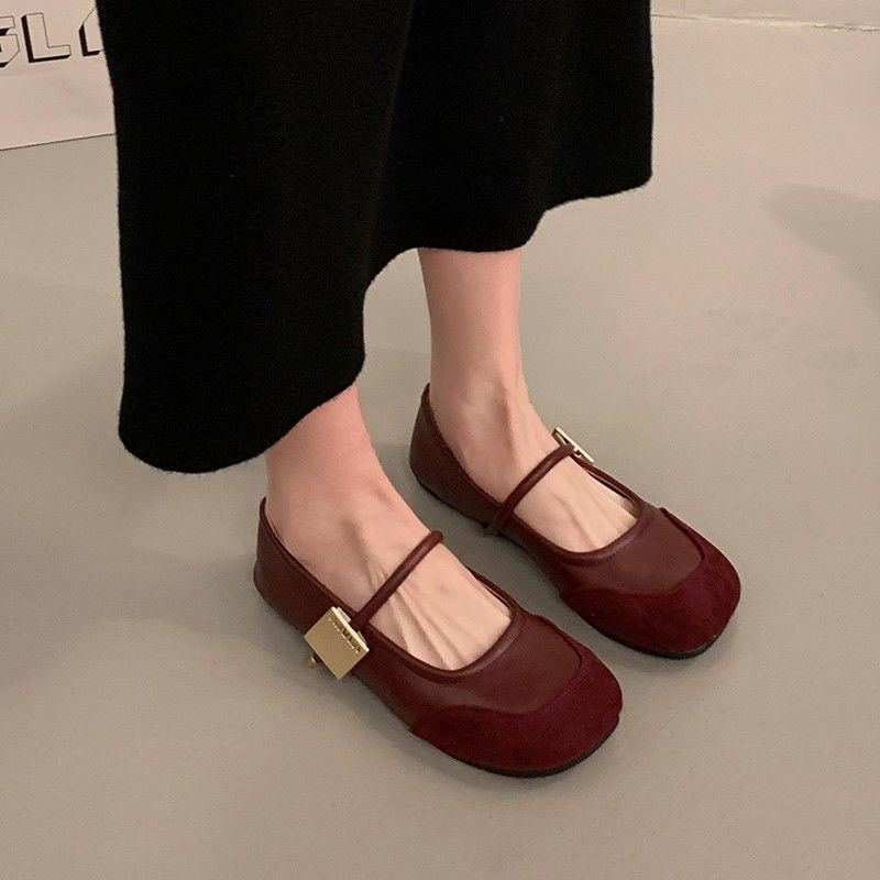 Popular Skirt, Gentle Style, Spring Granny Shallow For Women, French Style 2024, Paired With Mary Jan, Flat_vogvips.com