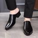 European Style Pointed Toe Men's Sandals Business Casual Formal High Heel Backless Leather Shoes Fashion Versatile_vogvips.com