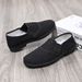 Euro Step 87 Low-top Cloth Men's Black Safety Hotel Wear-resistant Work Shoes Beijing Loafers_vogvips.com