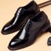 Euro Step Top Layer Cowhide British Style Business Formal Genuine Leather Brogue Shoes Men's Crocodile Pattern_vogvips.com