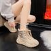 Women's Shoes Thick Soled High Top Women's Shoes Winter Plus Velvet Warm All Match Ins Student Casual Sports Cotton Shoes K6719_vogvips.com
