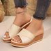 SHLIANG Women Sandals Wedge Heels Sandalias Summer Wedges Shoes For Women Summer Footwear Female Slippers S012A_vogvips.com