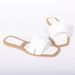 Women's Shoes Summer New Women's Slippers, Gold Cross Strap Embellished Cow Leather Flat Sandals_vogvips.com