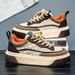 Men's 2024 Fall/Winter Fashion Versatile Thick-Soled Low-Top Sneakers Lace-Up Lightweight Height-Increasing Comfortable_vogvips.com