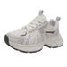 2025 Spring Summer New Korean Style Trendy Thick-Soled Dad Simple Sport Women' Comfortable Meh Breathable Caual_vogvips.com