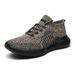 Neutral Round Toe Mesh Layer Fabric Surface Single With Front Lace Up Lazy Shoes, Shock Absorption, Flat Heel Casual_vogvips.com