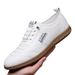 Euro Step New Round Toe Business Trendy Single White Casual Men's Shoes Versatile_vogvips.com
