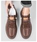 Cave Cowhide Men's Board Shoes Genuine Leather Casual Men's Mid-top Leather Shoes Invisible Inner Height Increase Men's Shoes_vogvips.com