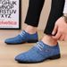 Men's Breathable Linen Canvas Dress Shoes – Classic Pointed-Toe Loafers For Business & Casual Wear – Lightweight & Comfortable Low-Cut Sneakers_vogvips.com