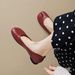 Pig's Trotters Split-toed Shoes Women's Shallow Mouth One-pedal Flat-soled Horseshoe Beanie Shoes Ballet Shoes_vogvips.com