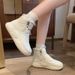 1178225343@qq.com Fleece-Lined High-Top Snow Boots For Women 2025 Winter New Style Student Ins Korean Version Warm Casual Cotton Shoes_vogvips.com