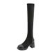 New Guine Leather Chunky Heel Waterproof Platform Sheepskin Over-the-Knee Four-Way Stretch Non-Slip Slim Boots For_vogvips.com