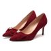 White Wedding Shoes Style Burgundy Xiuhe Bow High Heels Shoes For Women_vogvips.com