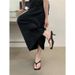Summer New French Style High Clip Cat Heel Flip-Flops For Outdoor Wear With Skirts Women's Square Toe Stiletto Beach_vogvips.com