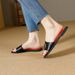 2025 Summer Fashion New Low Heel Round Toe Flat Shoes Sandals Non-Slip Women's Slippers_vogvips.com