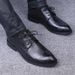 Spring And Summer Height Increasing Lace Up Wedding Pointed Business Formal Leather Korean Version British Casual Shoes,_vogvips.com
