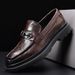 New men's business casual leather shoes dress breathable non-slip men's shoes leather platform loafers_vogvips.com