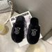 New Autumn Winter Warm Cotton Indoor Thick Couple Home Shoes Soft Sole Anti-Fur Slippers For Women_vogvips.com