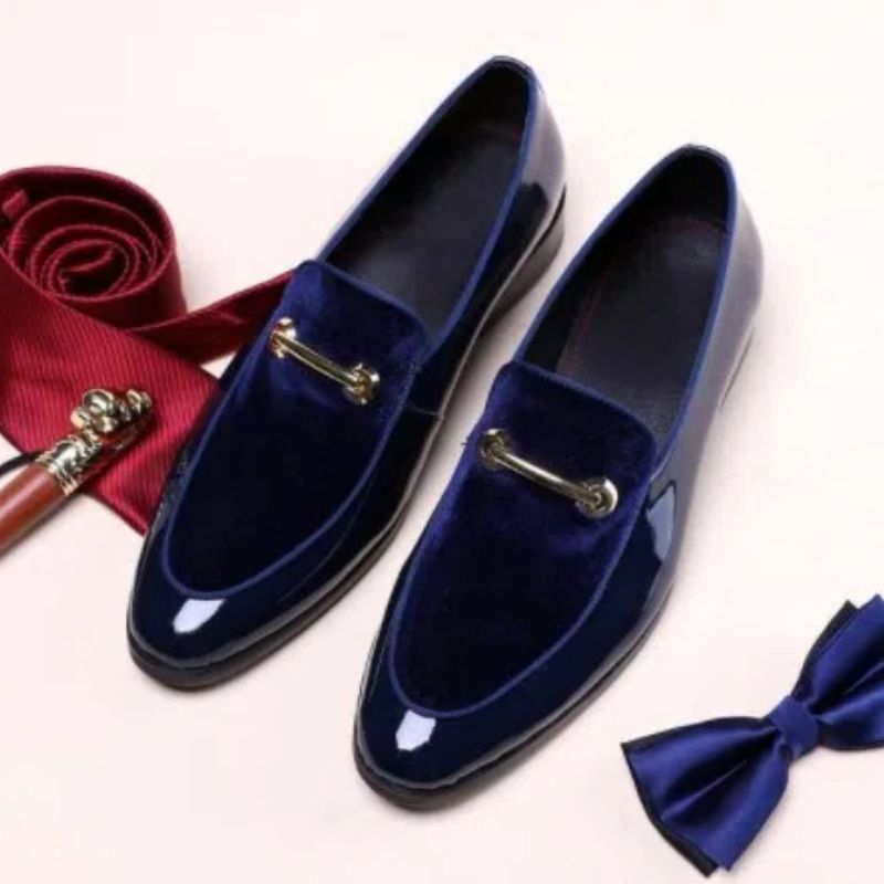 Men's Patent Leather Oxford Shoes Wedding Formal Shoes_vogvips.com