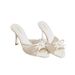Slimming Stiletto Sandals, Versatile Round-toe Open-toe High-heeled Slippers, 2026 Summer New Bowknot Women's Sandals_vogvips.com
