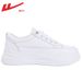 Pull Back Women's Shoes Thick Sole Leather Surface White Shoes Women 2025 New Spring Versatile Casual White Shoes Sports Sneakers Women_vogvips.com
