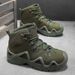 Men's Low-Cut Outdoor Work Tactical Boots, Non-Slip, Durable Thick-Soled, Vintage Style, Teenagers' Hiking And_vogvips.com