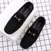 Men's Round Head Casual Foot Cover Rubber Soft Sole Anti-skid Work Manual Stitching Shallow Mouth Men's Shoes_vogvips.com