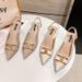 SX733-7 Closed-Toe Backless Sandals 2025 Korean Style Thin Heel Pointed Toe Single Shoes For Women Super High Heels_vogvips.com