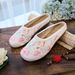 Slippers, Single Slippers/cotton Linen Tassel Round Toe Flat Bottomed Cloth Sh, Cool Slippers, Embroidered Women's_vogvips.com